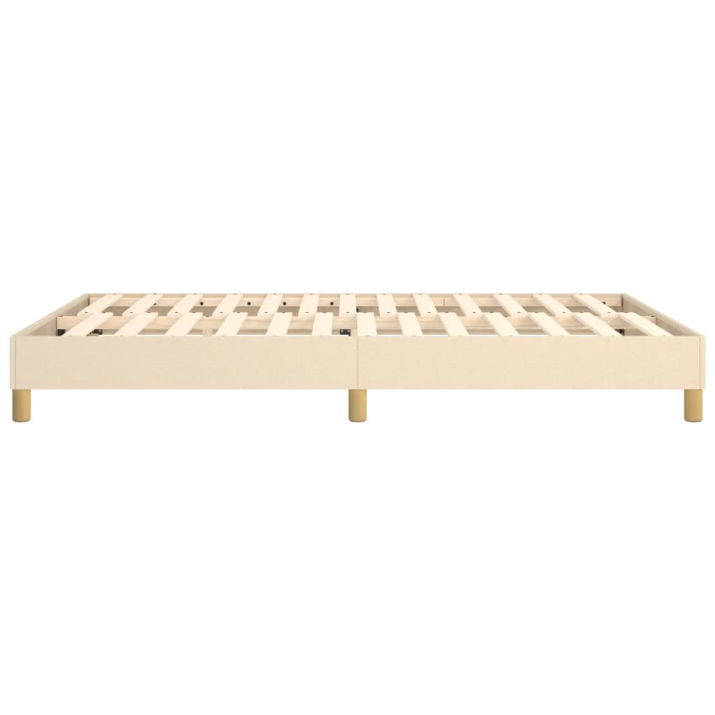 Boxspring sengeramme 140x190 cm stof cremefarvet