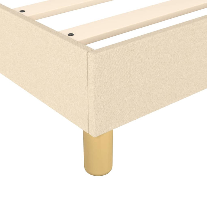 Boxspring sengeramme 140x190 cm stof cremefarvet