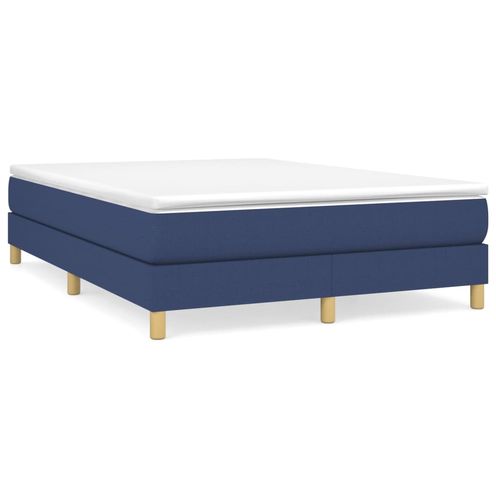 Boxspring sengeramme 140x190 cm stof blå