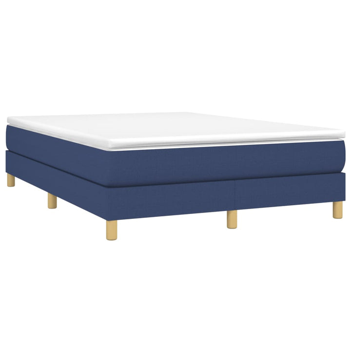 Boxspring sengeramme 140x190 cm stof blå