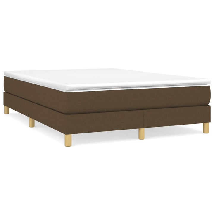 Boxspring sengeramme 140x200 cm stof mørkebrun