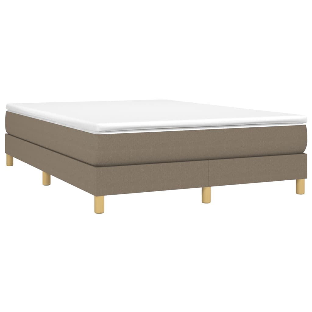 Boxspring sengeramme 140x200 cm stof gråbrun