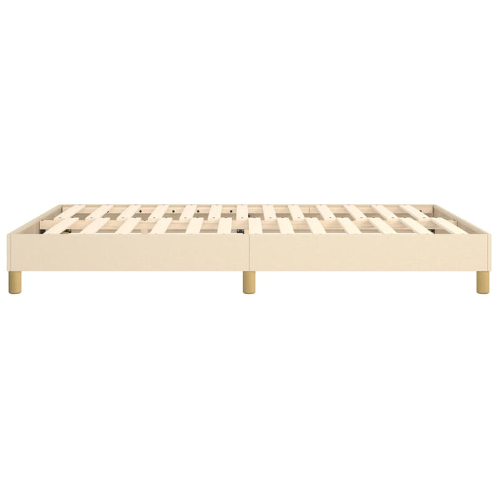 Boxspring sengeramme 140x200 cm stof cremefarvet