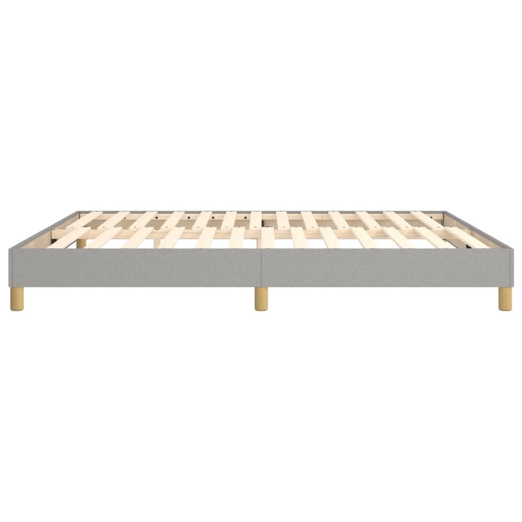 Boxspring sengeramme 160x200 cm stof lysegrå