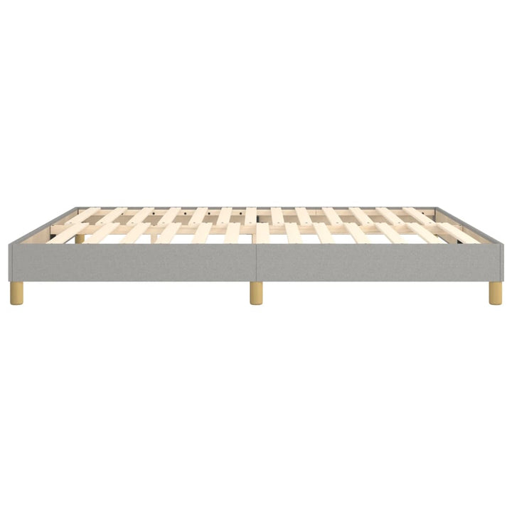 Boxspring sengeramme 160x200 cm stof lysegrå