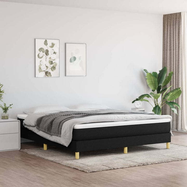 Boxspring sengeramme 160x200 cm stof sort