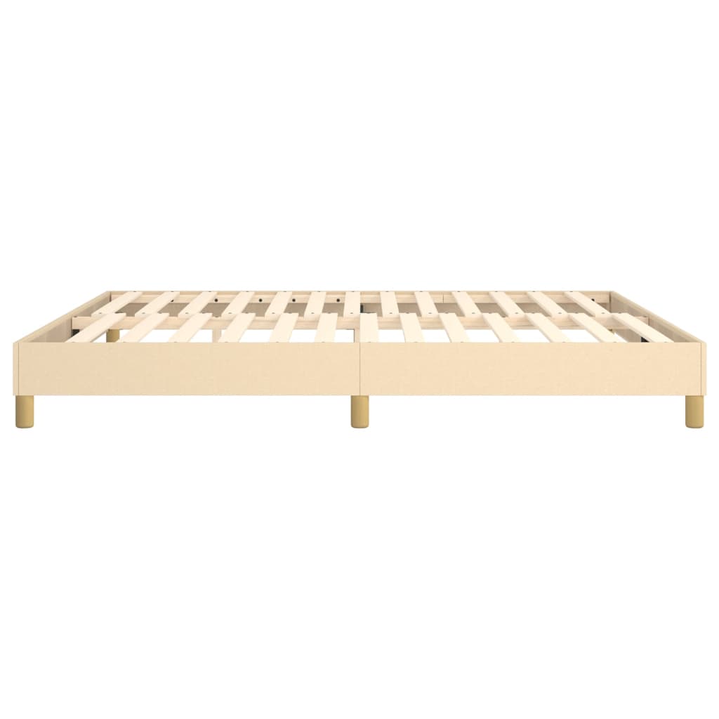Boxspring sengeramme 160x200 cm stof cremefarvet