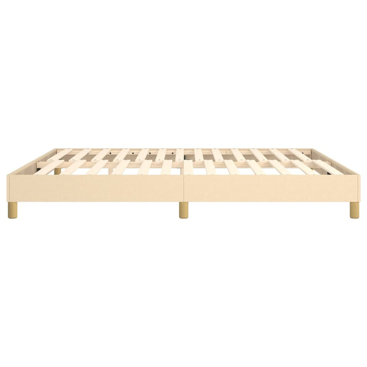 Boxspring sengeramme 160x200 cm stof cremefarvet