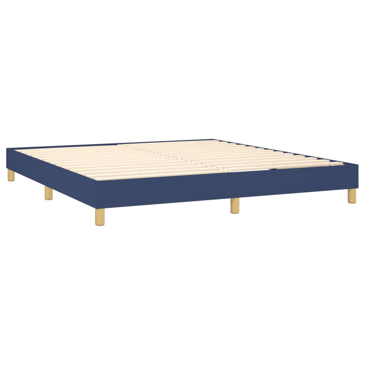Boxspring sengeramme 160x200 cm stof blå
