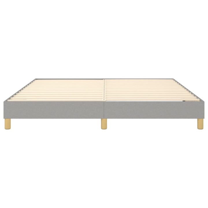 Boxspring sengeramme 180x200 cm stof lysegrå