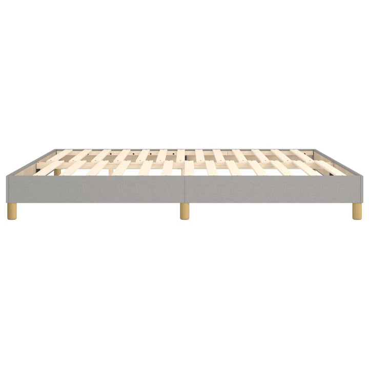 Boxspring sengeramme 180x200 cm stof lysegrå