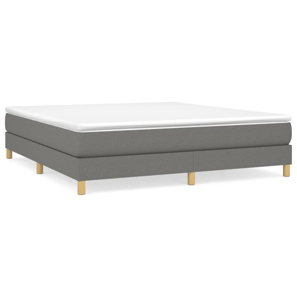 Boxspring sengeramme 180x200 cm stof mørkegrå