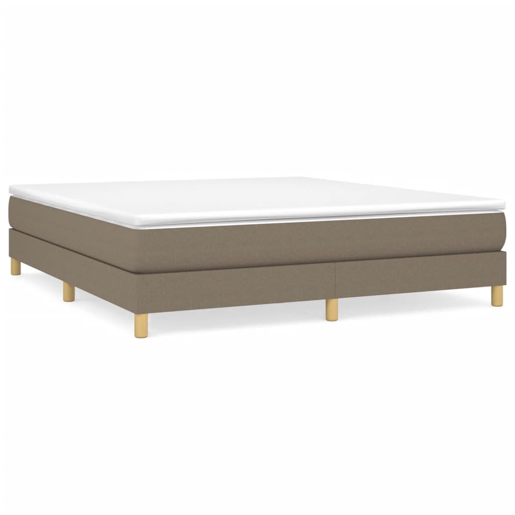 Boxspring sengeramme 180x200 cm stof gråbrun