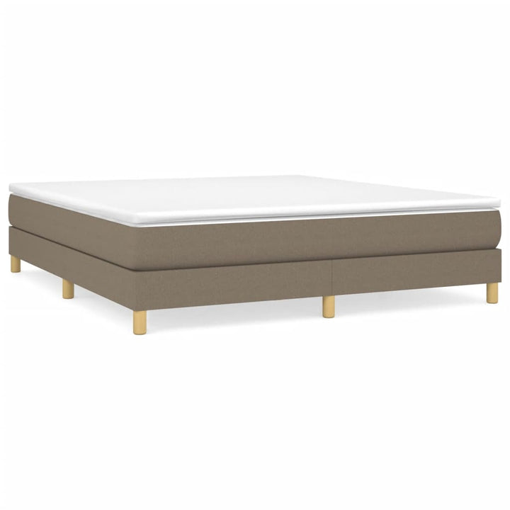Boxspring sengeramme 180x200 cm stof gråbrun