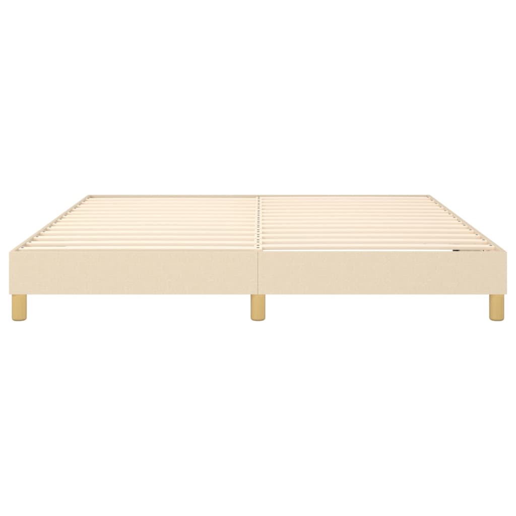 Boxspring sengeramme 180x200 cm stof cremefarvet