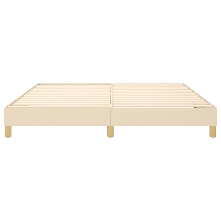Boxspring sengeramme 180x200 cm stof cremefarvet