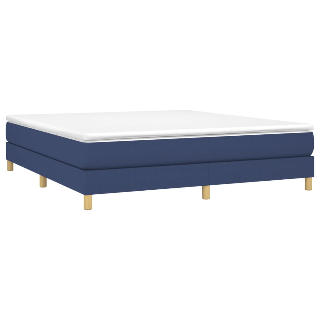 Boxspring sengeramme 180x200 cm stof blå