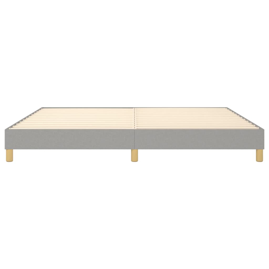 Boxspring sengeramme 200x200 cm stof lysegrå