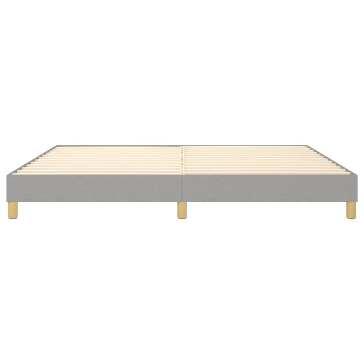 Boxspring sengeramme 200x200 cm stof lysegrå