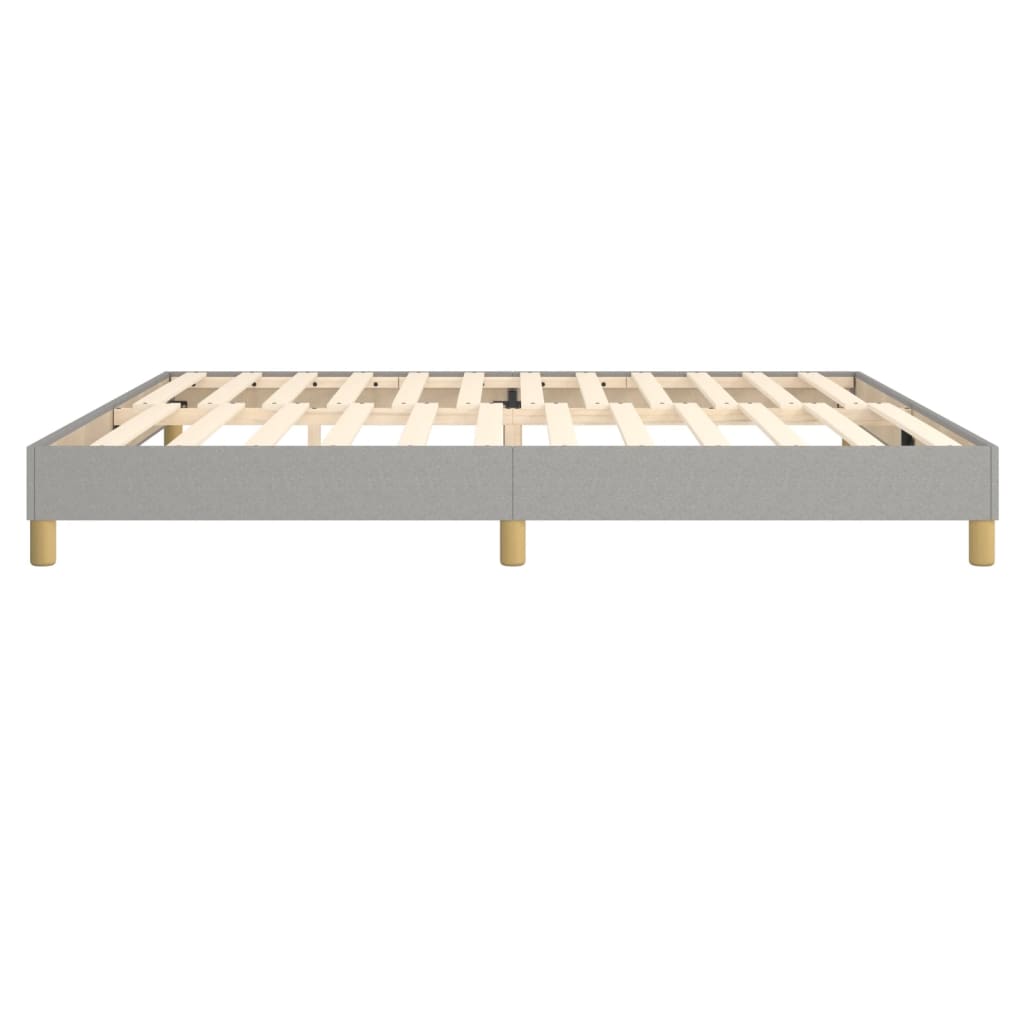 Boxspring sengeramme 200x200 cm stof lysegrå