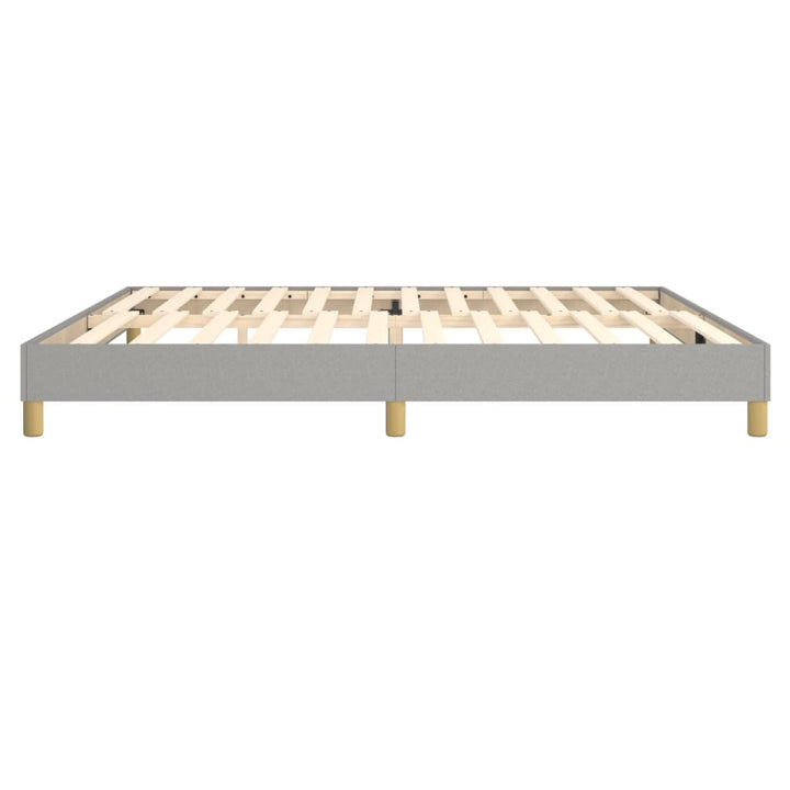 Boxspring sengeramme 200x200 cm stof lysegrå