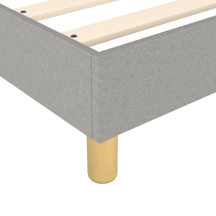 Boxspring sengeramme 200x200 cm stof lysegrå