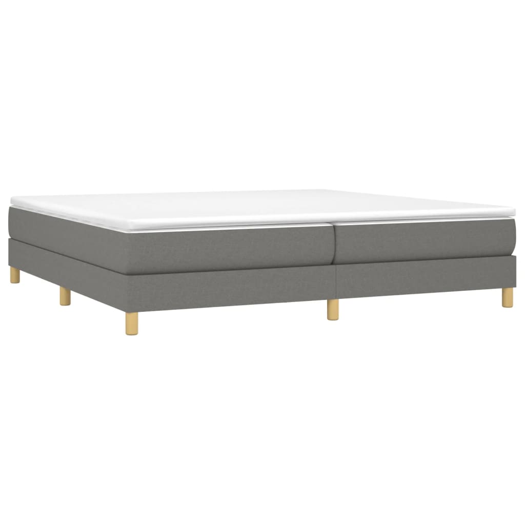 Boxspring sengeramme 200x200 cm stof mørkegrå