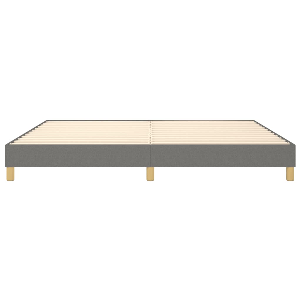 Boxspring sengeramme 200x200 cm stof mørkegrå