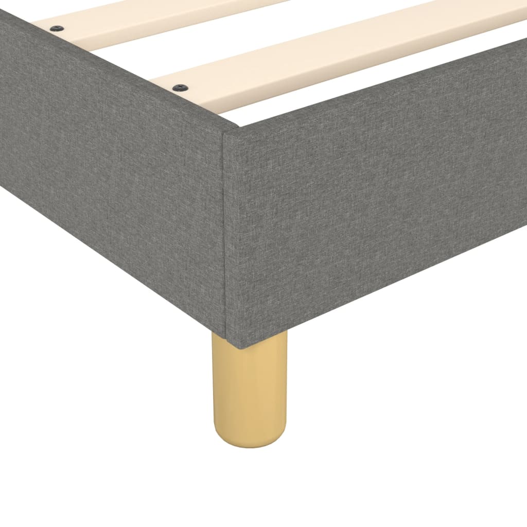 Boxspring sengeramme 200x200 cm stof mørkegrå