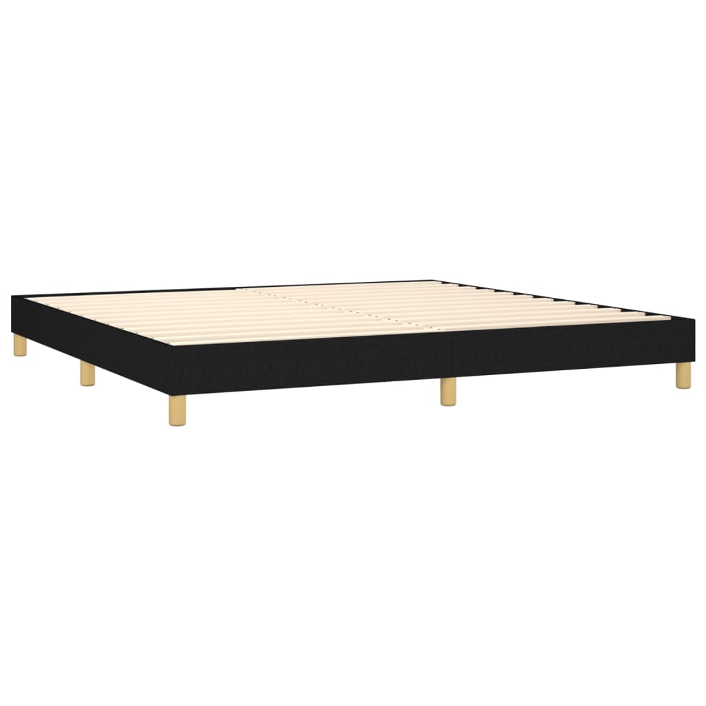 Boxspring sengeramme 200x200 cm stof sort