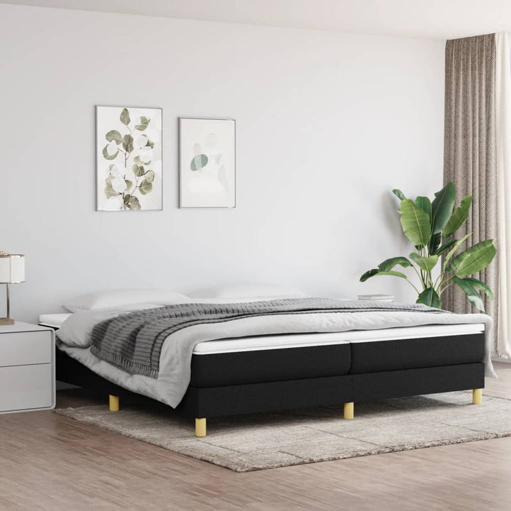 Boxspring sengeramme 200x200 cm stof sort