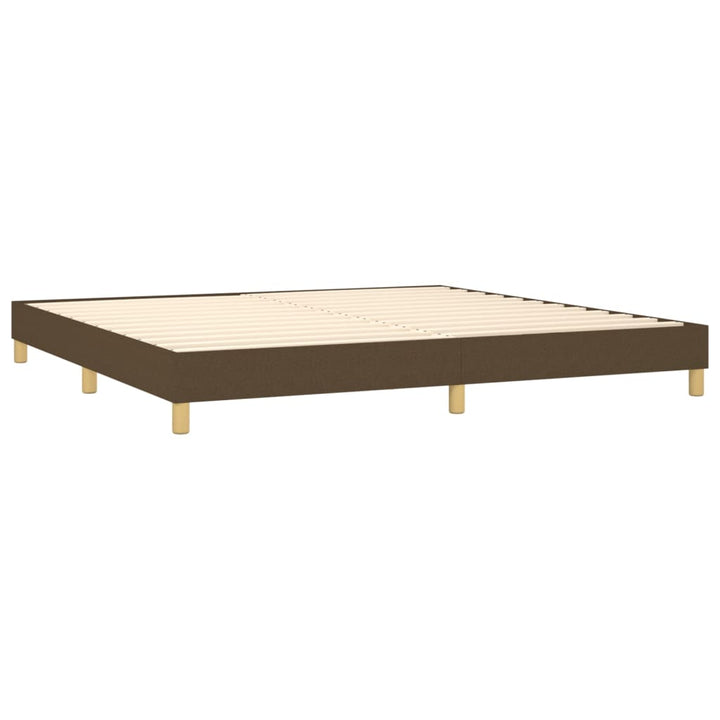 Boxspring sengeramme 200x200 cm stof mørkebrun