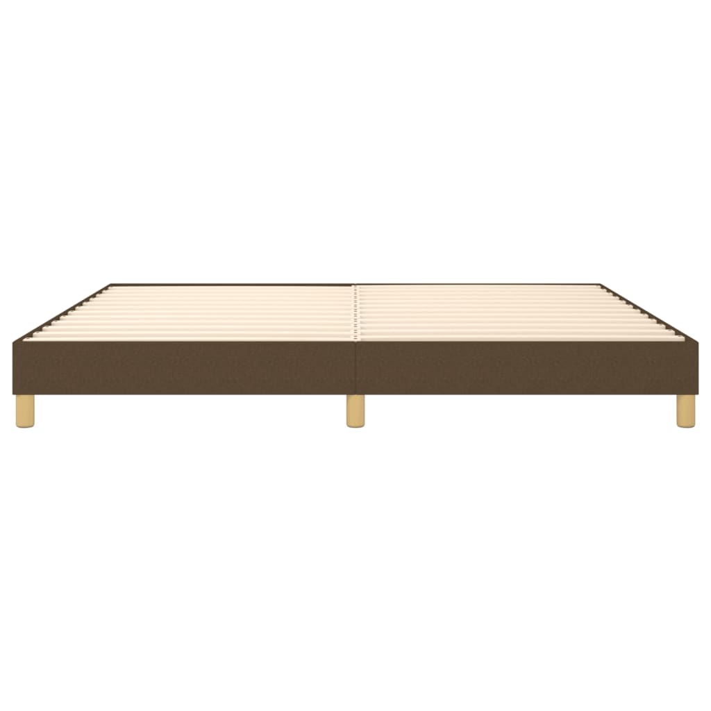 Boxspring sengeramme 200x200 cm stof mørkebrun