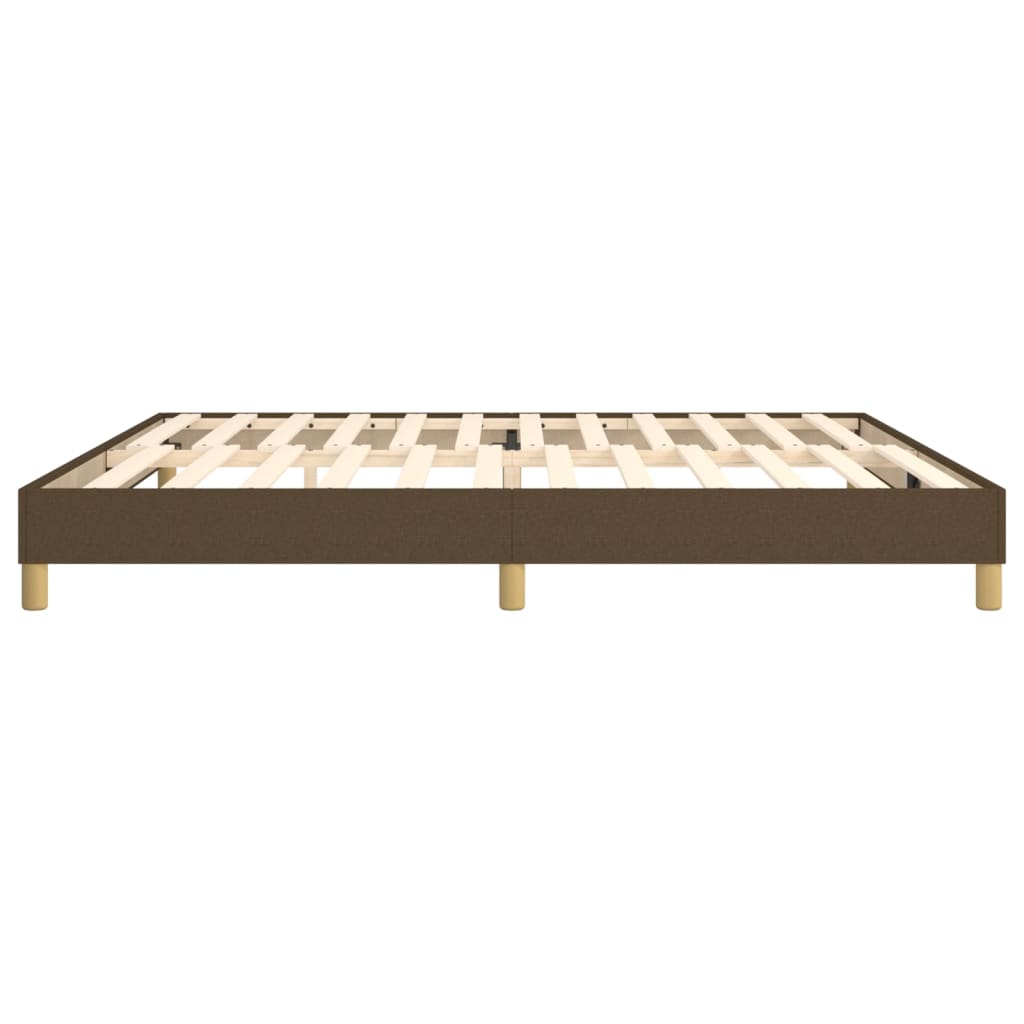 Boxspring sengeramme 200x200 cm stof mørkebrun