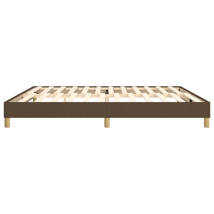 Boxspring sengeramme 200x200 cm stof mørkebrun
