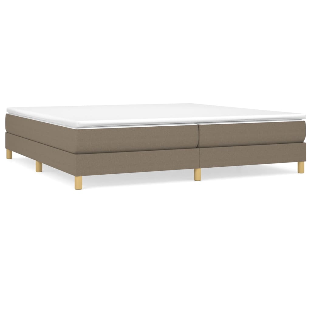 Boxspring sengeramme 200x200 cm stof gråbrun