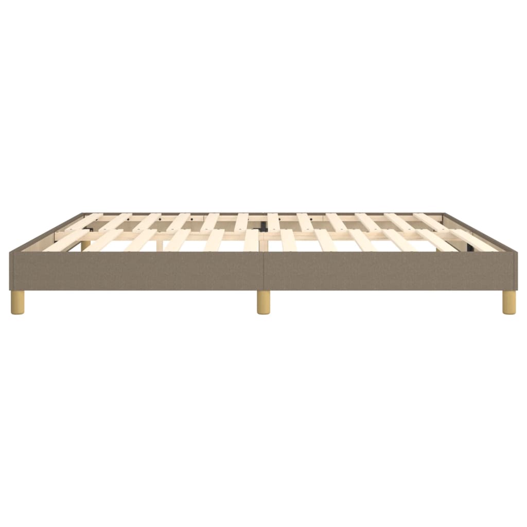 Boxspring sengeramme 200x200 cm stof gråbrun
