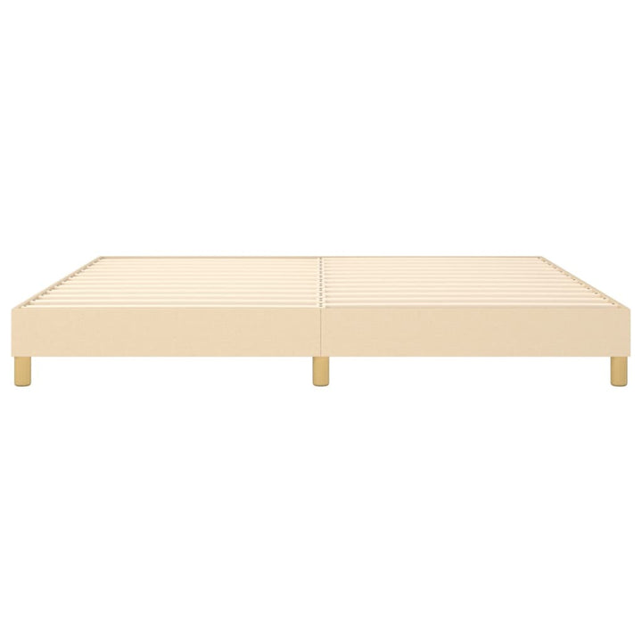 Boxspring sengeramme 200x200 cm stof cremefarvet