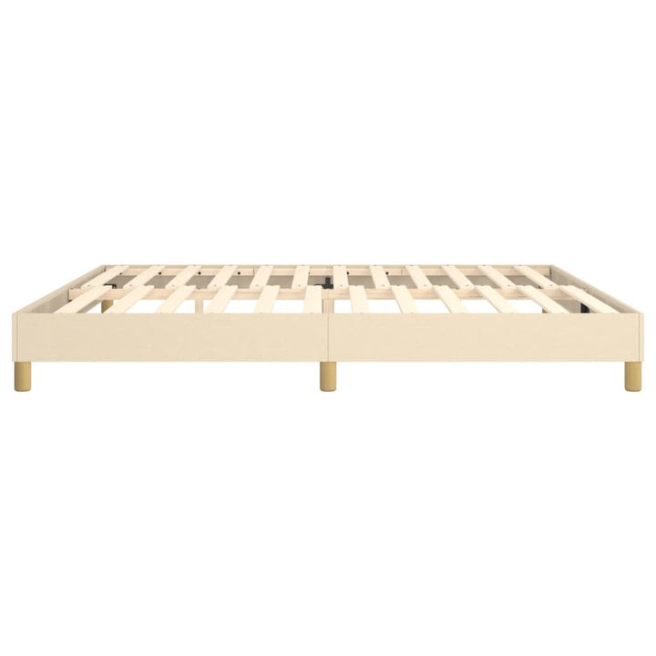 Boxspring sengeramme 200x200 cm stof cremefarvet