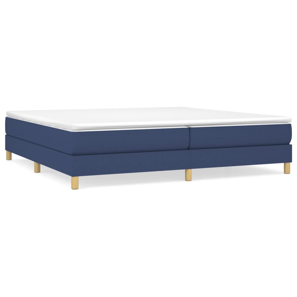 Boxspring sengeramme 200x200 cm stof blå