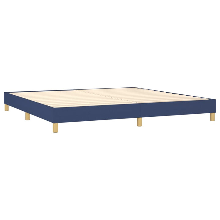 Boxspring sengeramme 200x200 cm stof blå