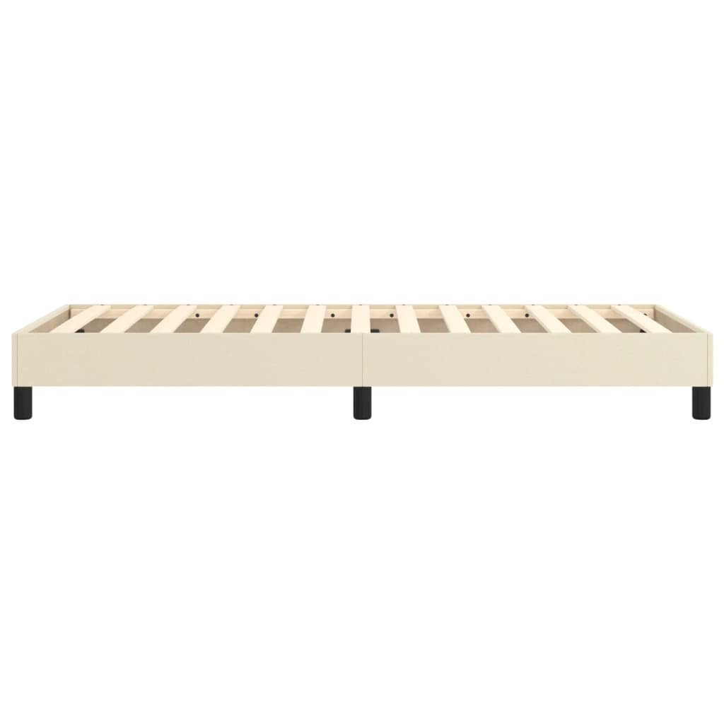 Boxspring sengeramme 80x200 cm kunstlæder cremefarvet