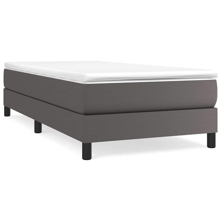 Boxspring sengeramme 80x200 cm kunstlæder grå