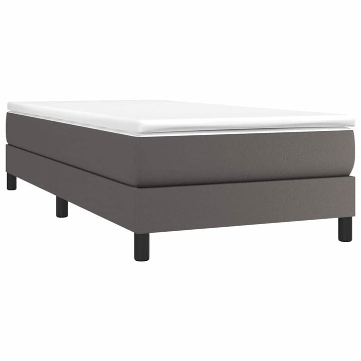 Boxspring sengeramme 80x200 cm kunstlæder grå