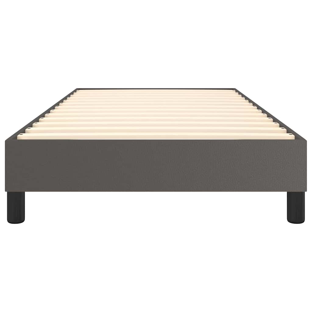 Boxspring sengeramme 80x200 cm kunstlæder grå
