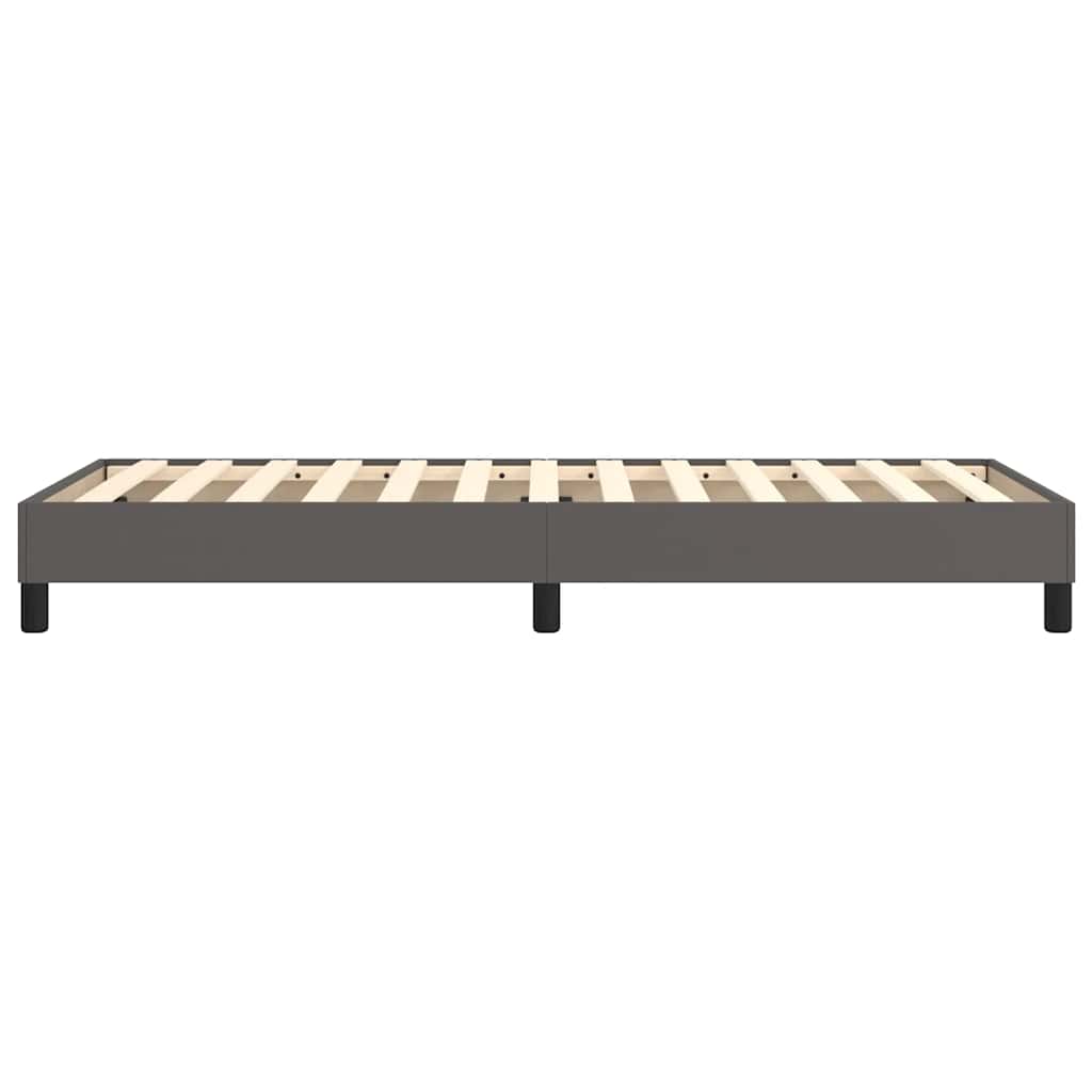 Boxspring sengeramme 80x200 cm kunstlæder grå