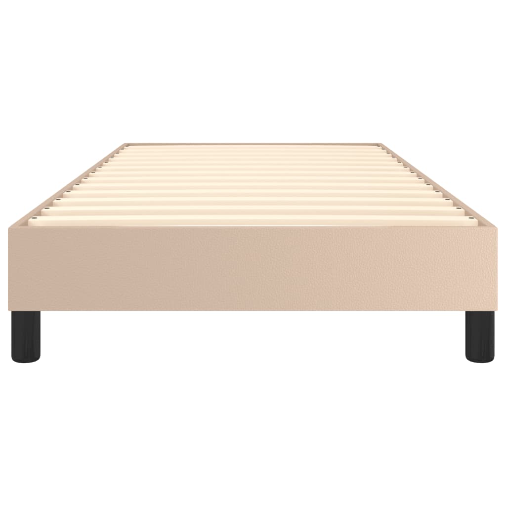 Boxspring sengeramme 80x200 cm kunstlæder cappuccinofarvet