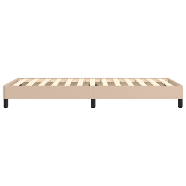 Boxspring sengeramme 80x200 cm kunstlæder cappuccinofarvet