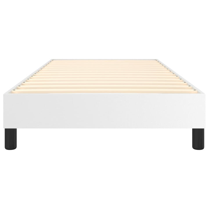 Boxspring sengeramme 90x190 cm kunstlæder hvid