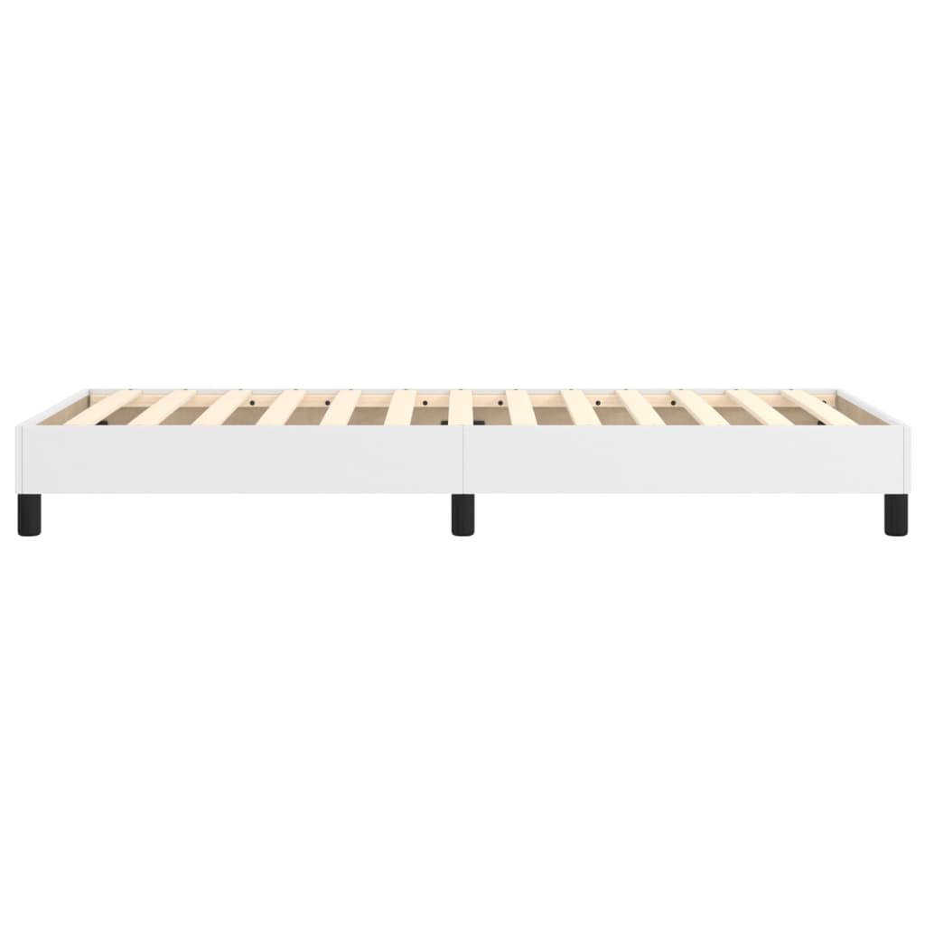 Boxspring sengeramme 90x190 cm kunstlæder hvid